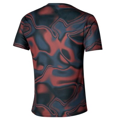 Camisa Mizuno Core Estampados Tee Hombre Rojos / Negros - Chile M847ZCPWFL